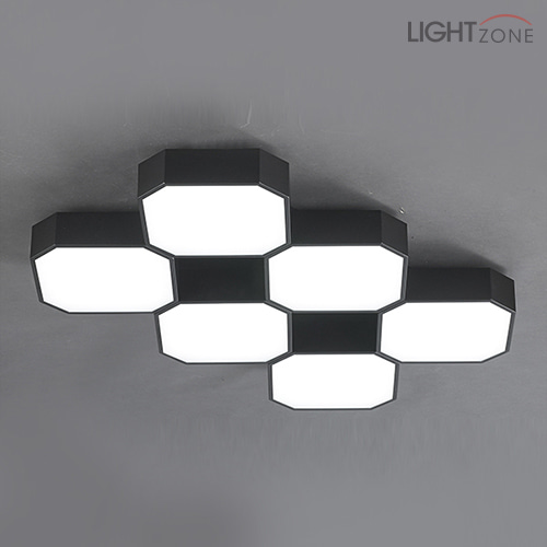 팔각 1호 LED 6등 직부 (화이트/블랙)