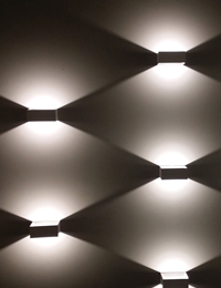 (흑색/백색) LED 비비사각 벽등 (F형)