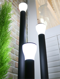 머쉬룸(블랙) LED 슬림 잔디등[소/중/대] (Ø60/ 0.42M, 0.72M, 1.01M)