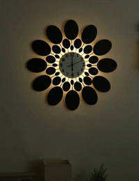 LED 시계벽등 버블