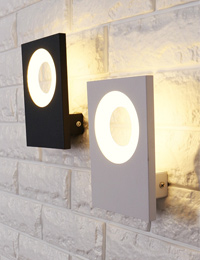 LED 루미 직사각 벽1등 5W(블랙,화이트)