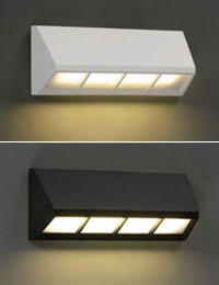 베다니 LED 벽등 12W (B형) (대) (백색/흑색)