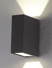 카리아 LED 방수 벽등 3Wx2 (흑색/회색)