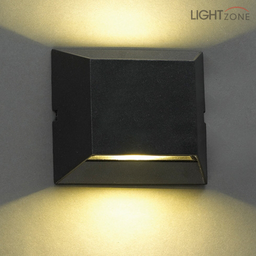 LED 카프리 2등 방수 벽등 (흑색)