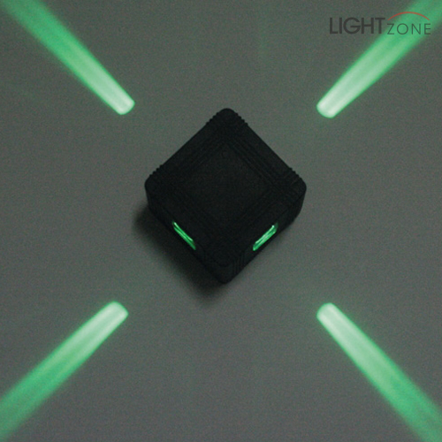 LED 사각 프리즘(小) 방수 벽등 (녹색/적색/청색/백색/G9)