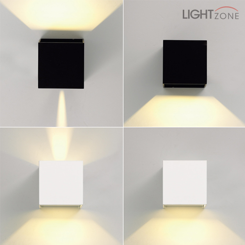 LED 방수사각 벽등 (흑색/백색)