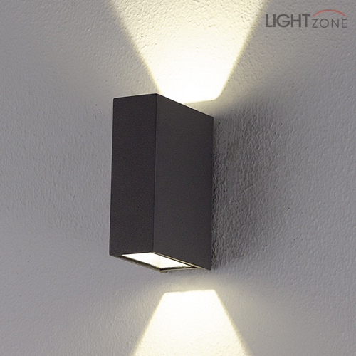 LED 직사각 방수 벽등 (흑색/회색)