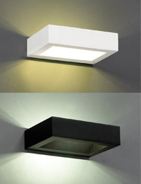 (흑색/백색) LED 비비사각 벽등 (E형)