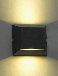 LED 카프리 2등 방수 벽등 (흑색)