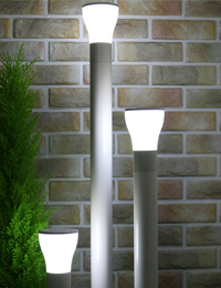 머쉬룸(화이트) LED 슬림 잔디등[소/중/대] (Ø60/ 0.42M, 0.72M, 1.01M)