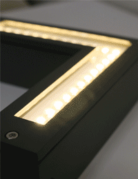 LED 외부 코너 벽등 (다크그레이/ LED 12W 일체형)