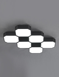 팔각 1호 LED 6등 직부 (화이트/블랙)
