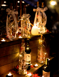 와인 파티 LED 무드등 (크리스마스, 부엉이, 꽃, 메시지, 프렌즈, 플라밍고)