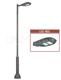 [LED]가로등 S932-671(E) 강관주 (Ø140-76/ 4.10M/ LED 50W)
